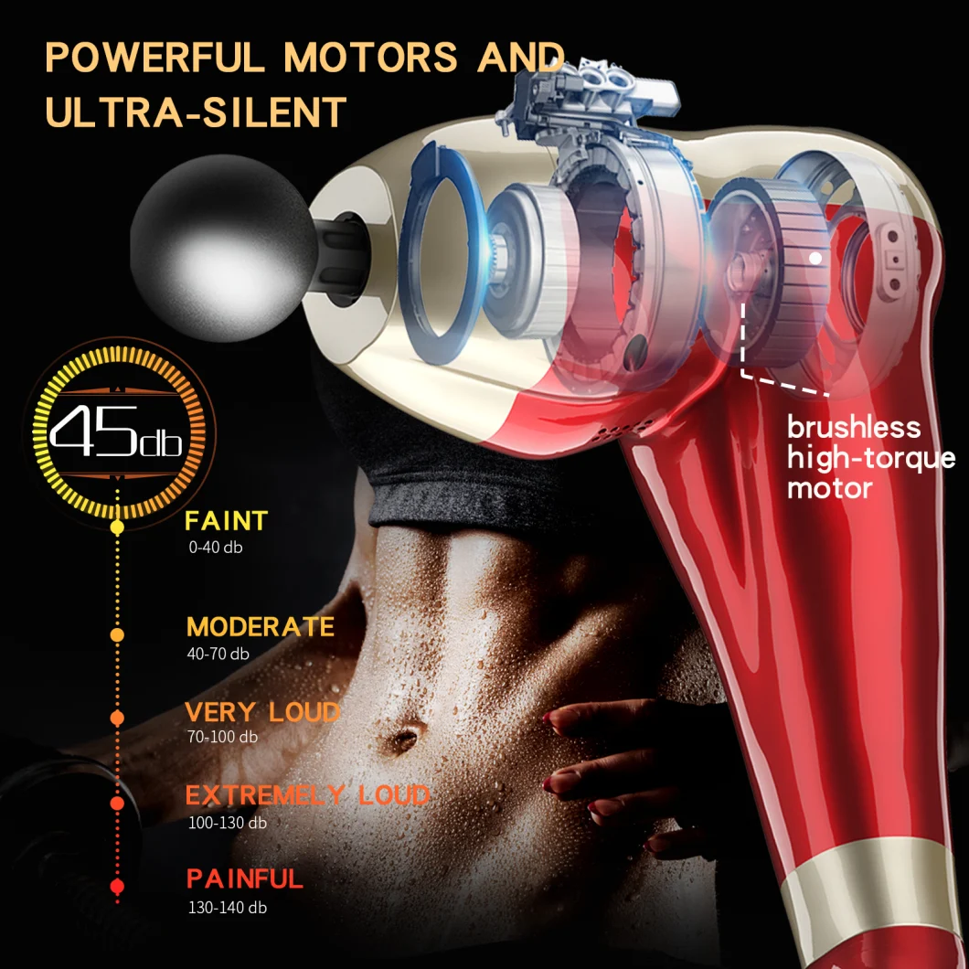 Handheld Personal Muscle Display Electric Vibration Massage Gun Deep Tissue Percussion