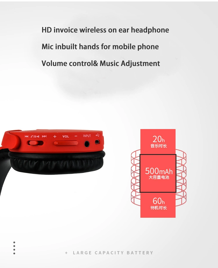 Matt Finish Sonic Bass Wireless Earphone on Ear Bluetooth Headphone with Hands Free Mic Bluetooth Headset for Mobile Phone Comfortable Fit bluetooth Headset